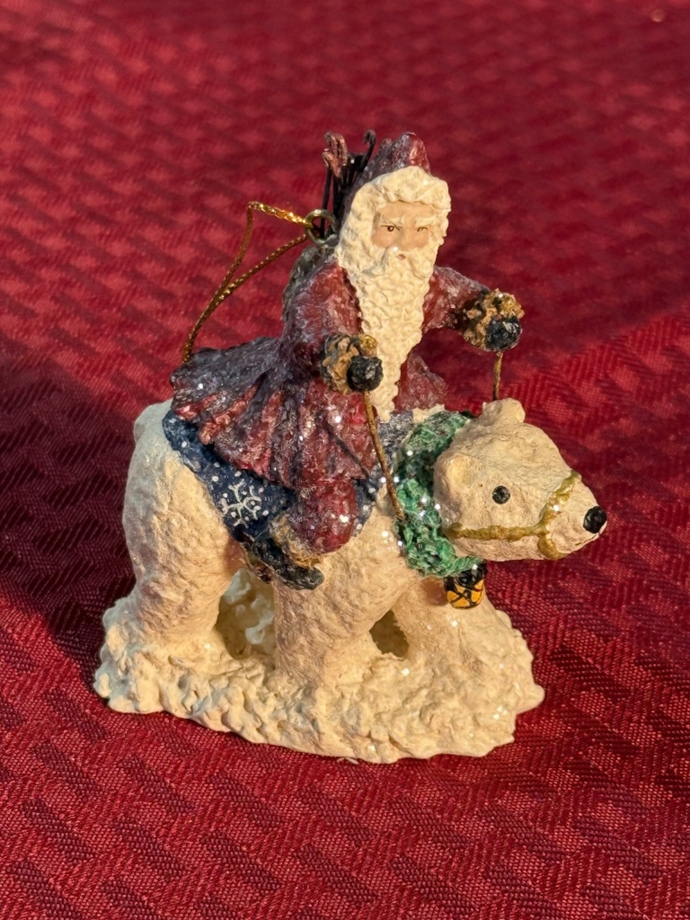 Belsnickle 2000 Linda Lindquist Baldwin Ltd Ed Santa riding a Polar Bear